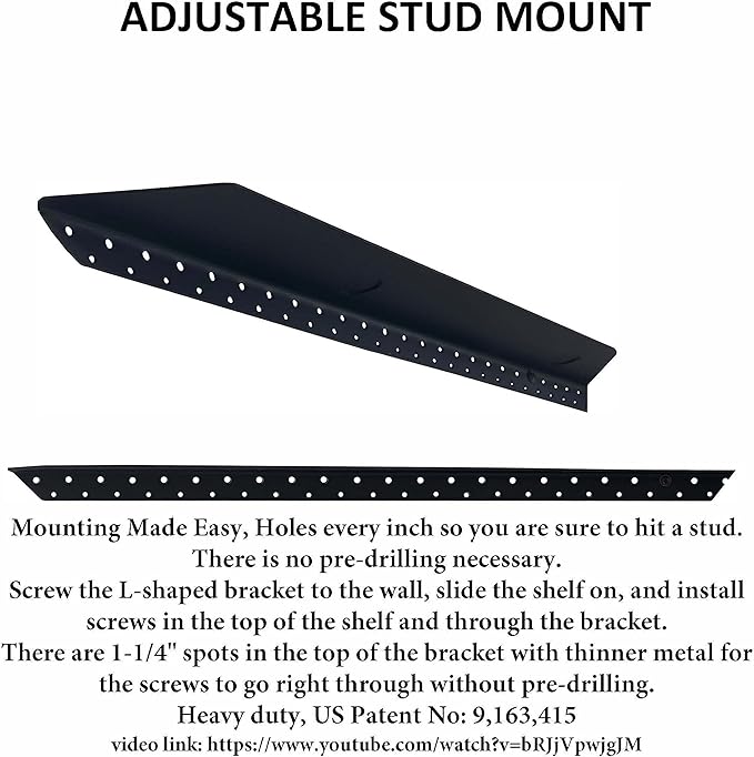 joelsantiques - 54 Inch Wooden Floating Shelves for Wall - 54x6x2 in - Made of Natural Wood - Long Heavy Duty Rustic Wall Shelves for Bedroom - Perfect for Living Room, Kitchen - Medium Brown