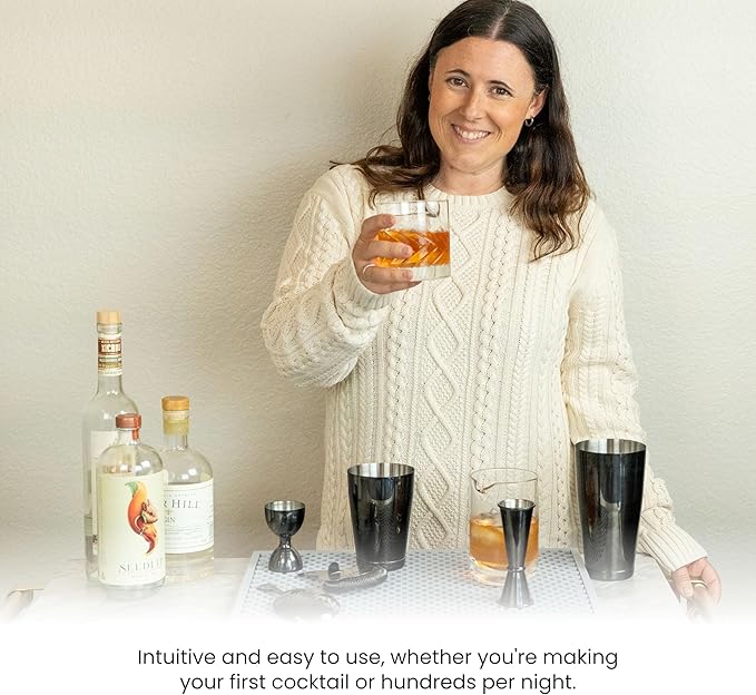 A Bar Above Gold Hawthorne Strainer Cocktail, Stainless Steel Bar Strainer Cocktail, High-Density Spring, Mirrored Gold Finish, Drink Strainer, Cocktail Strainer, for Boston Shakers and Mixing Glasses