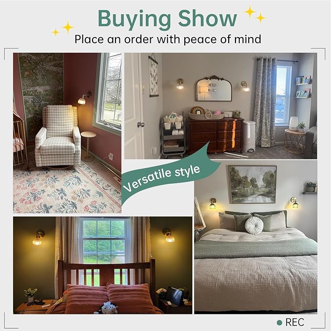 Vintage Battery Operated Wall Sconce with Cute Amber Tulip Glass Lampshade Wireless Rechargeable Battery Powered Wall Light with Remote Control for Bedside Bedroom Doorway