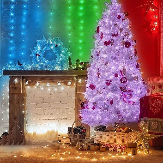 Lakumu 12 Pack Multi Color Led Fairy Lights Battery Operated - String Lights Waterproof Silver Wire 7 FT 20 Led Firefly Starry Moon Lights for DIY Christmas Decorations Mason Jar Party Wedding Decor