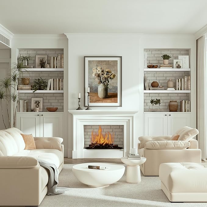 Vivelove 10 inches Deep Floating Shelves 36 inch Long, Wall Shelves Heavy Duty 70 lbs for Bedroom, Bathroom, Living Room, Kitchen, Office, Modern Shelf Home Decor with Invisible Bracket, White