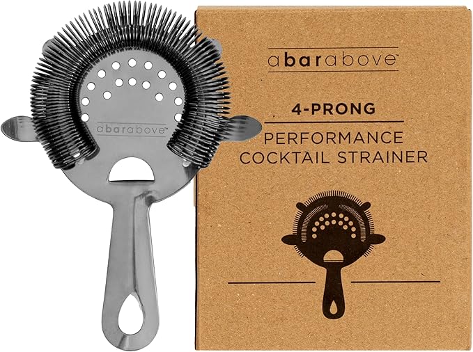 A Bar Above Hawthorne Cocktail Strainer with High-Density Spring, Stainless Steel Bar Strainer for Smooth Drink Pouring, Polished Mirror Finish, Fits Boston Shakers & Mixing Glasses, Bartender Tool