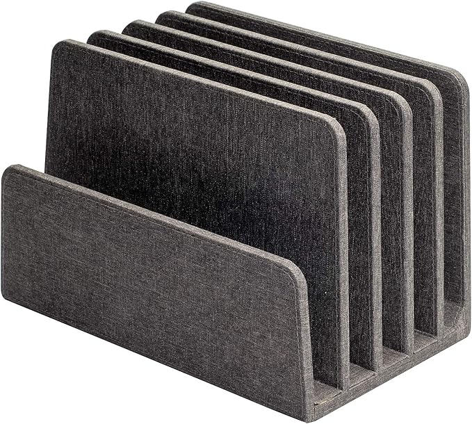 MobileVision Multi Device Stand & Organizer for Smartphones, Tablets and Laptops, Executive Dark Gray, 5 Slots