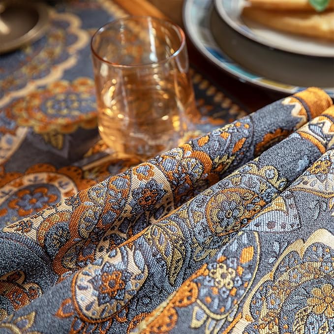 13×72 Inch Table Runner, Retro-Luxury Tassels Series for Kitchen Dining Table Holiday Decoration (Royal Nuts)