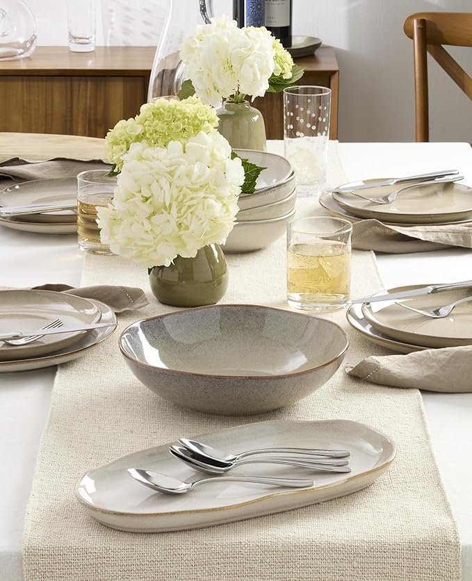 Oneida 897209 Organic Shades 2-Piece Serving Set, Oatmeal