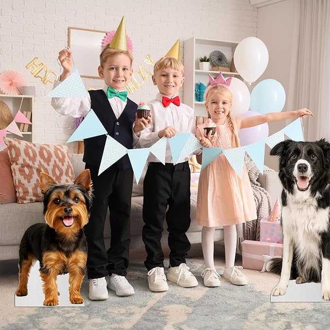 Dog - Yorksire Terrier Life Size Standee - 2FT Freestanding Coroplast Cutouts | Pets Animal Standup Photo Booths, Birthday & Halloween Decorations