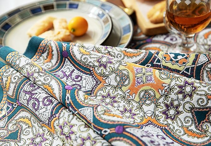 13×72 Inch Table Runner, Retro-Luxury Tassels Series for Kitchen Dining Table Holiday Decoration (Saliera)