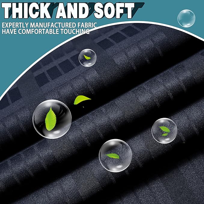 Conbo Mio Extra Wide No Hook Shower Curtain with Snap in Liner Set, 108" x 74" Hotel Luxury Black Shower Curtains for Bathroom with See Through Top Window, Waterproof, Washable 108W x 74H