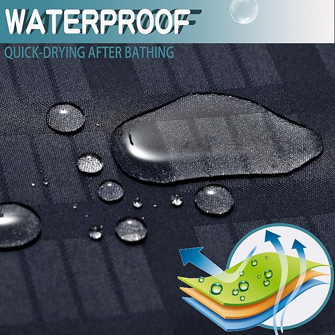 Conbo Mio Stall No Hook Shower Curtain with Snap in Liner Set, Hotel Luxury Black Shower Curtains for Bathroom with See Through Top Window, Waterproof, Washable 36W x 74H