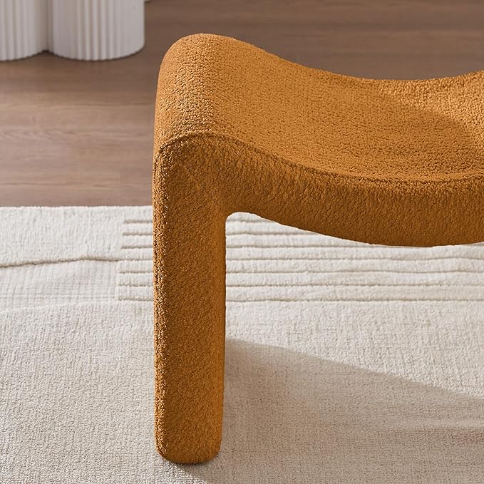 Small Footstool Ottoman, Multi-Functional Modern Foot Stool, Sofa Footrest Extra Seating for Living Room, Entryway, Hallways and Bedrooms, Small, Curry