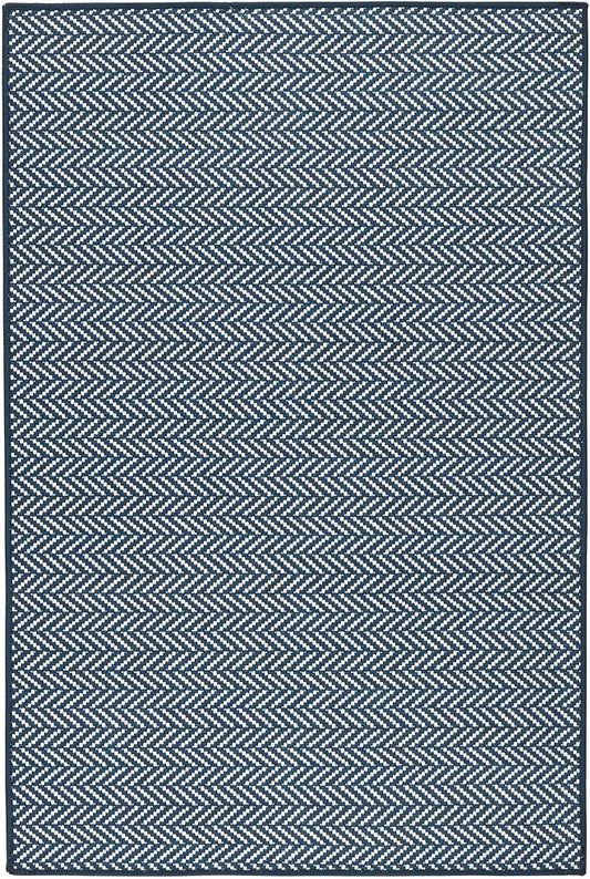 Dash and Albert Herringbone Machine Washable Area Rug - 4' x 6' Navy - Geometric Accent Rug - Anti-Slip Backing, Lightweight, Machine Washable, High Traffic Areas Kitchen, Mudroom, Laundry Room