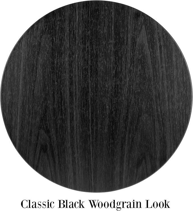 End Tables Set of 2 - Nesting Tables with Removable Wood Tops and Metal Basket Bases for Blanket Storage - Round Side Pieces for Living Room, Bedroom, or Home Office by Lavish Home (Black)