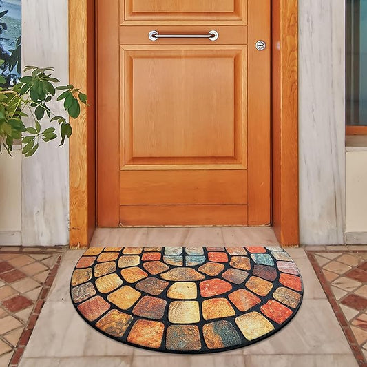 ubdyo Unique Design Door mat - Low Pile Front Doormat Outside Entrance for Efficient Dirt Trapping - All Weather Front Door Mat Indoor Entrance - Anti Slip Welcome Matt Outdoor - (36" x 24", Red)