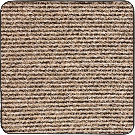 House, Home and More Skid-Resistant Carpet Indoor Area Rug Floor Mat - Black Ripple - 4 Ft X 4 Ft - Non Slip Rubber Backing, Stain Resistant, Dog Friendly, Living Room Bedroom Kitchen Entryway