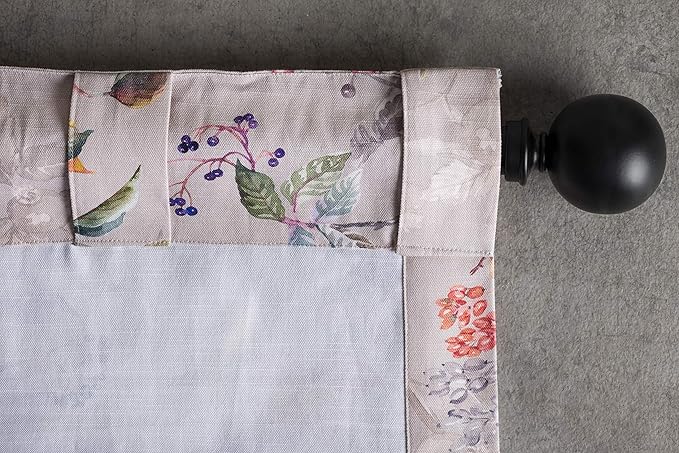 Maison d' Hermine Curtains for Living Room 100% Cotton 84 inch Length One Panel Light Filtering Curtains for Bedroom Windows with Rod and Loop Pockets Drapes (Equinoxe Multicolor, 50" W x 84" L)