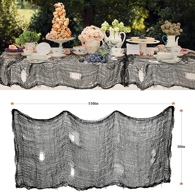 Colovis Decorations Indoor Set, 38PCS Table Decorations for Indoor, Mantel Scarf, Table Runner, Table Cover, Banner, 3D Bats, Lampshade & Creepy Cloth for Party Decor