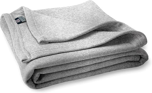 MV Sport Lightweight Sweatshirt Blanket Throw – Warm & Cozy, Breathable Oversized Fleece Knit, Couch, Bed, Travel, Cold Nights, and Outdoors – Soft Light Weight Blanket 54" x 84" Salt & Pepper