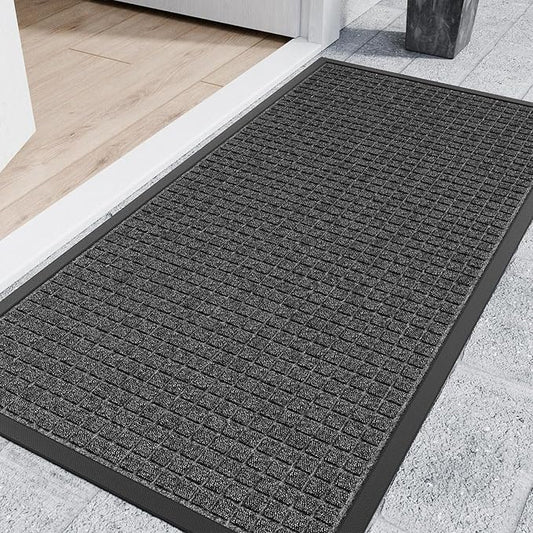 Indoor Outdoor Front Door Mats, 48" x 36" Rubber Backing Non Slip Durable Welcome Floor Mats for Patio, Garage Entrance, Stain and Fade Resistant Commercial Doormats for High Traffic