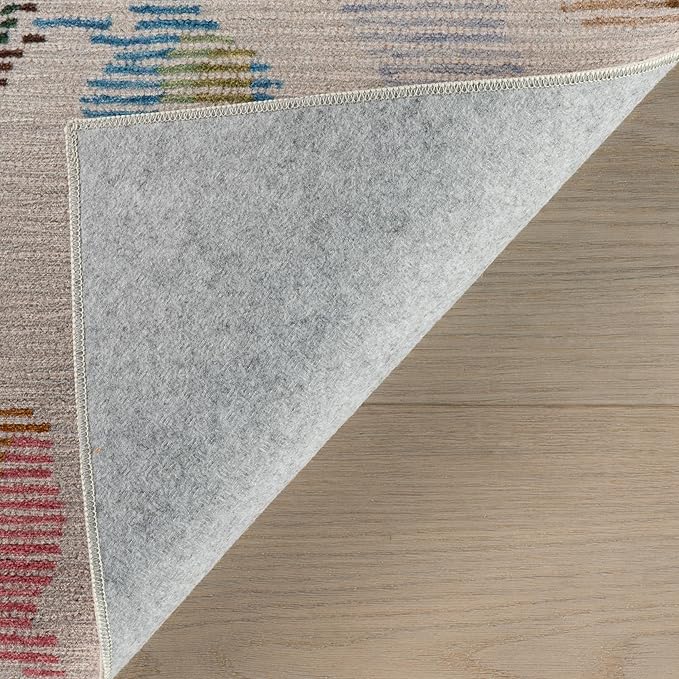 Dash & Albert Bloom Multi Machine Washable Rug, Runner-2.5 X 8 Feet, Blue/Ivory Floral Pattern