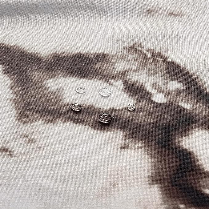 YOSTEV Marble Bathroom Shower Curtain,Brown and White Fabric Shower Curtain with Hooks,Unique 3D Printing,Decorative Bathroom Accessories,Water Proof,Reinforced Metal Grommets,Standard 72x72 Inches