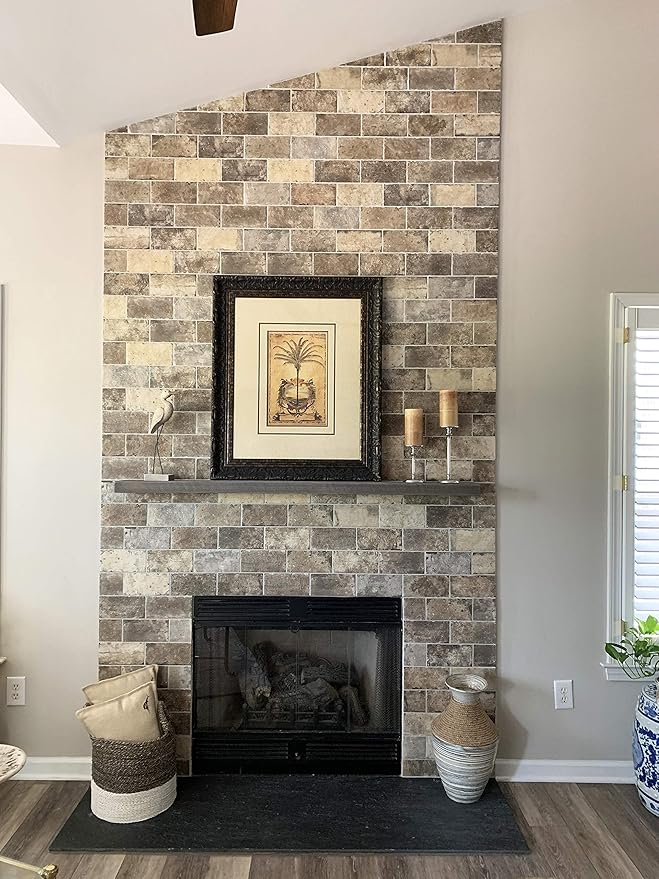 joelsantiques 54 Inch Wooden Floating Shelves for Wall - 54x6x2 in - Made of Natural Wood - Long Heavy Duty Rustic Wall Shelves for Bedroom - Perfect for Living Room, Kitchen - Gray - Grey