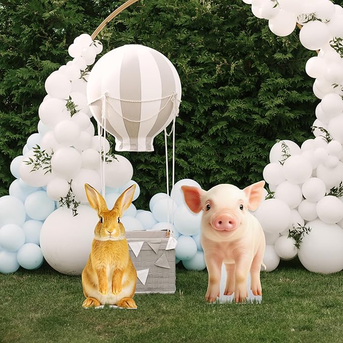 Rabbit Life Size Standee - 2FT Freestanding Coroplast Cutouts | Farm Animal Standup Photo Booths, Birthday & Halloween Decorations