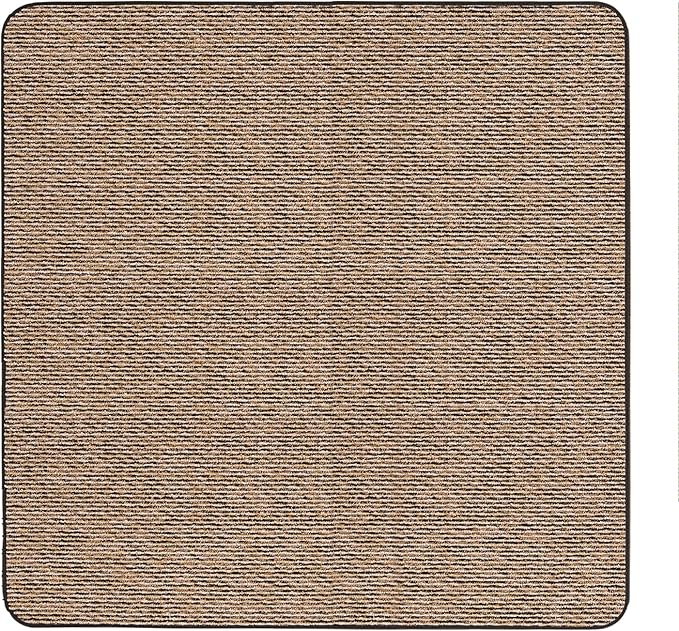 House, Home and More Skid-Resistant Carpet Indoor Area Rug Floor Mat - Black Ripple - 6 Ft X 6 Ft - Non Slip Rubber Backing, Stain Resistant, Dog Friendly, Living Room Bedroom Kitchen Entryway