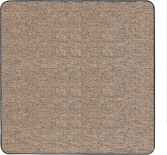 House, Home and More Skid-Resistant Carpet Indoor Area Rug Floor Mat - Black Ripple - 6 Ft X 6 Ft - Non Slip Rubber Backing, Stain Resistant, Dog Friendly, Living Room Bedroom Kitchen Entryway