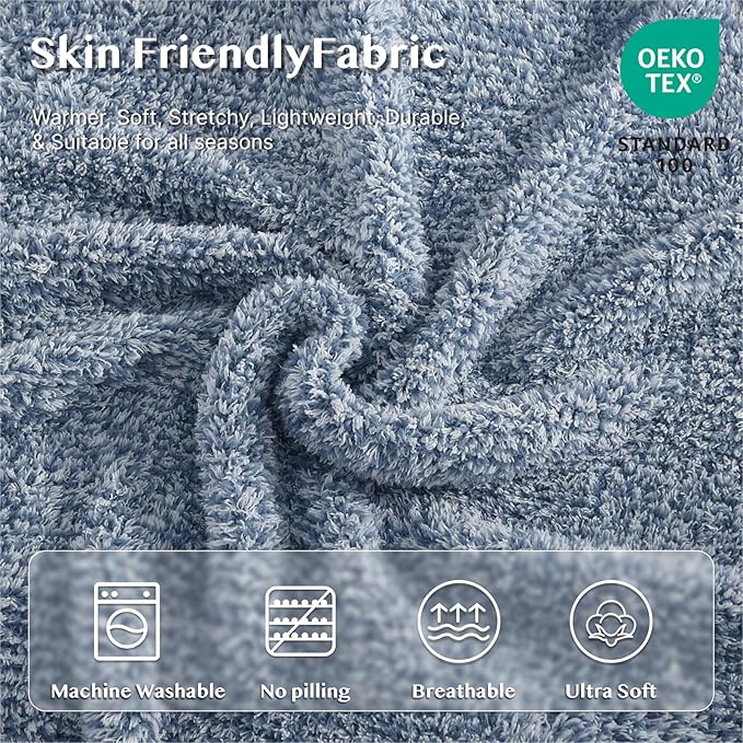 WRENSONGE Throw Blanket Cationic Dyeing Blue Soft Cozy Fluffy Warm Hand Made Weave Throw Blankets for Couch, Sofa, Chair, Bed, Camping, Picnic, Travel Lightweight Bed Blanket - 60"*80"