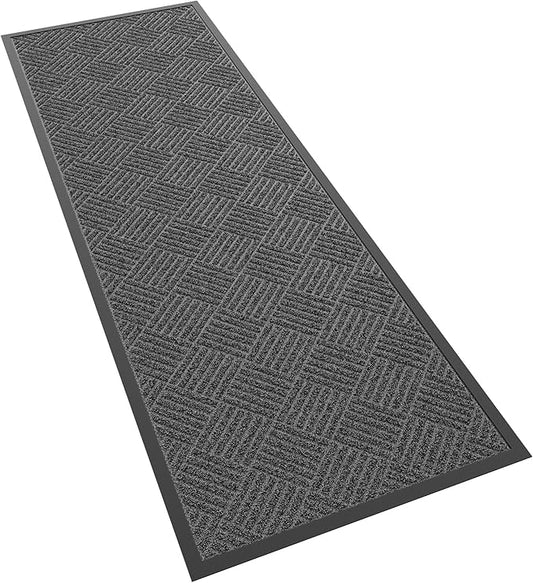 Front Door Mat, 6' x 2' Heavy Duty Indoor Outdoor Doormat, Non-Slip Backing Welcome Mats for Entryway, Low Profile, Commercial Door Mats
