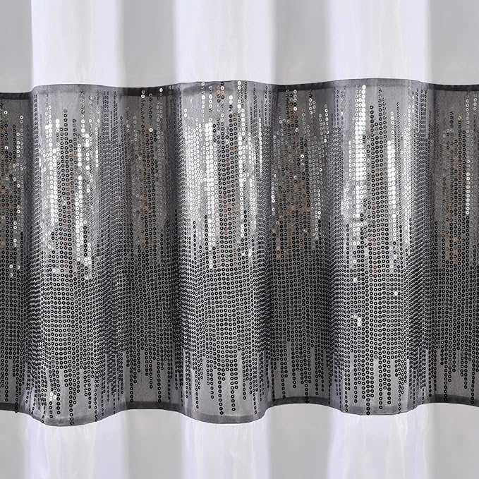 Lush Decor Night Sky Shower Curtain, 72" x 72", White