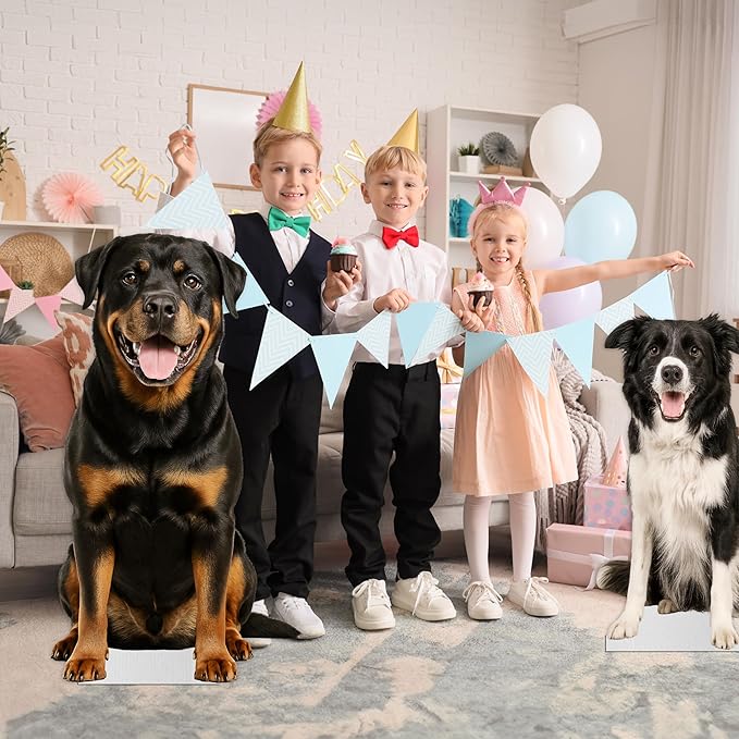 Dog - Rottwiler Life Size Standee - 4FT Freestanding Coroplast Cutouts | Pets Animal Standup Photo Booths, Birthday & Halloween Decorations