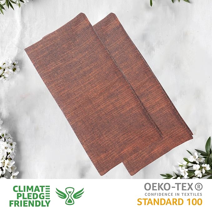 Urban Villa Cloth Napkins Halloween Dinner Napkins (Set of 12) 20"x20" 100% Cotton Slub Black/Orange Chambray Absorbent Napkins Soft Durable Reusable Washable Ideal for Everyday wedding Parties Events