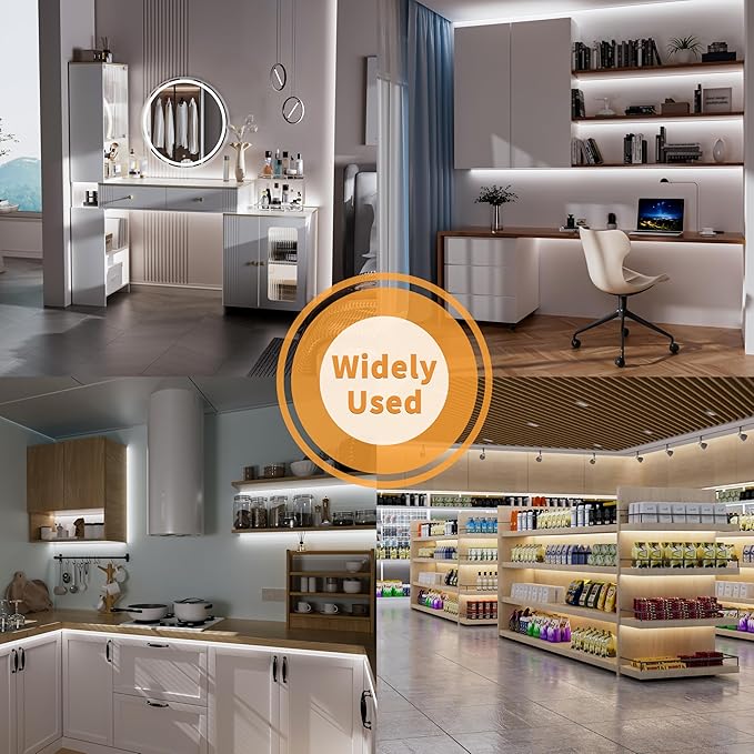 PAUTIX COB LED Strip Light 32.8ft/10m 5040LEDs White 6000K,High Lumen Flexible CRI93+ LED Tape Super Bright DC24V,for Cabinet Home DIY Lighting Projects(Power Supply & Controller Not Included)