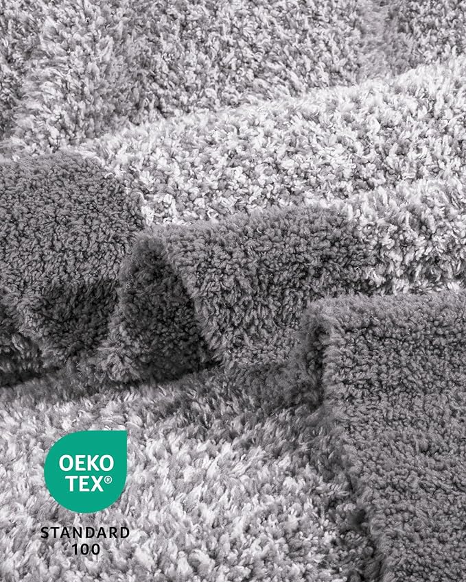 Super Soft Throw Blanket 60 x 80 Inches, Half Side Plush Fuzzy Blanket for Couch, Sofa, Bed & Chair, Warm Cozy Lightweight Knit Blanket for Fall & Winter