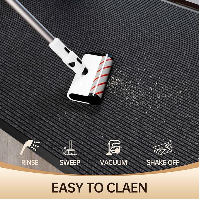 Amyracel Front Door Mat Indoor Outdoor Entrance, 24" x 72" All-Season Waterproof Doormat for Enterway, Heavy Duty Commercial Floor Mat, Fade Resistant, Rubber Back, Low Profile, Easy Clean