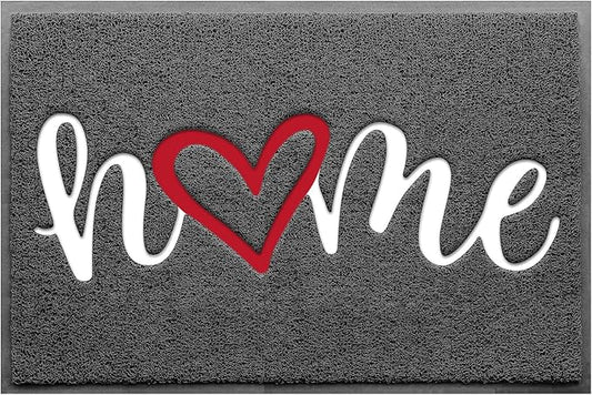 StepLively Door Mat Home Welcome Mats Outdoor and Indoor, Heavy-Duty Low-Profile Non-Slip Durable Front Welcome Mat Doormat for Home Entrance, Outside Entry, Yard, Floor, Patio (35''x24'', Grey)