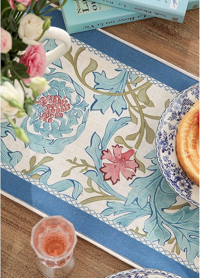 patdrea Linen Leopard Animal Table Runner Farmhouse for Home Kitchen Dining Decor Parties Family Dinners Christmas 12 x 87