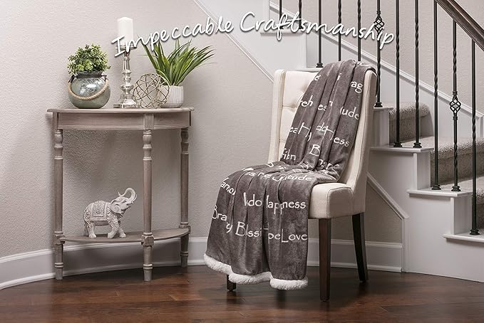 Chanasya Premium Sympathy Warm Hugs Gift Throw Blanket - for Positive Energy Love Support Comfort Sympathy - Cancer Chemo Surgery Get Well Gift Blanket - Women Men Friend (60x70 Inches) Gray