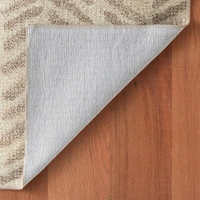 Dash & Albert Rowley Grey Machine Washable Rug, 7.5 X 9.5 Feet, Grey Graphic Pattern - Premium Luxury Hotel Quality Soft Breathable Hypoallergenic Machine Washable Easy Care All Season Comfortable