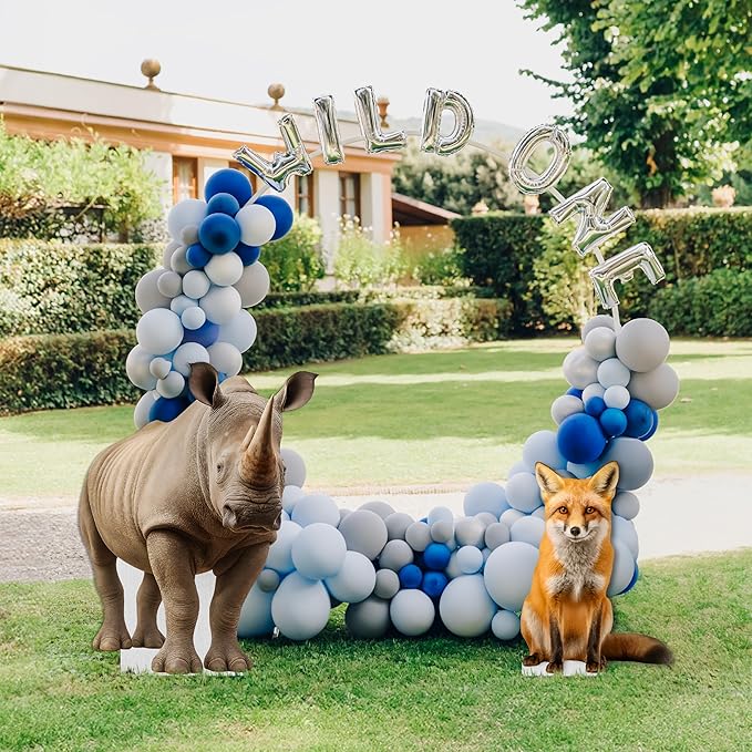 Rhino Life Size Standee - 4FT Freestanding Coroplast Cutouts | Safari Animal Standup Photo Booths, Jungle Party, Birthday & Halloween Decorations