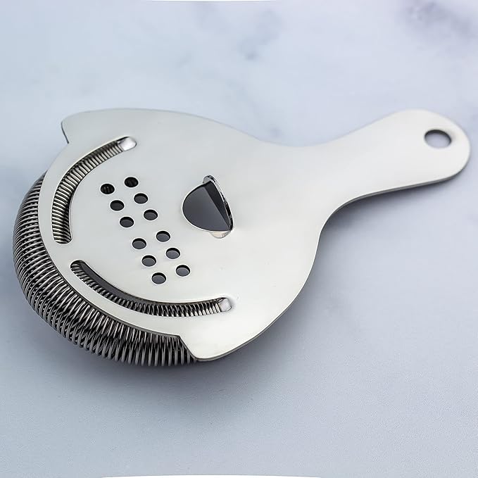 Hawthorne Strainer: Stainless Steel Cocktail Strainer for Home Bar and Professional Bartenders 5.75" x 3.87" x 1.25”