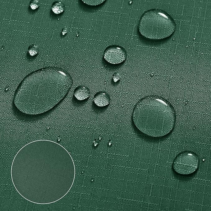 Emerald Green Ombre Shower Curtain, Green and White Ombre Linen Textured Bath Decor Textured Fabric Shower Curtain for Bathroom, Hotel Quality, 72x72