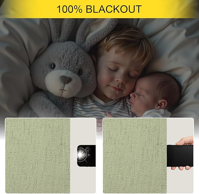 102 Inch Curtains Blackout Sage Green Christmas Decoration Black Out Linen Drapes for Bedroom Aesthetic Moody Retro Vintage Light Sage Spring Curtains for Living Room 8.5ft Length 52x102 Long 2 Panels