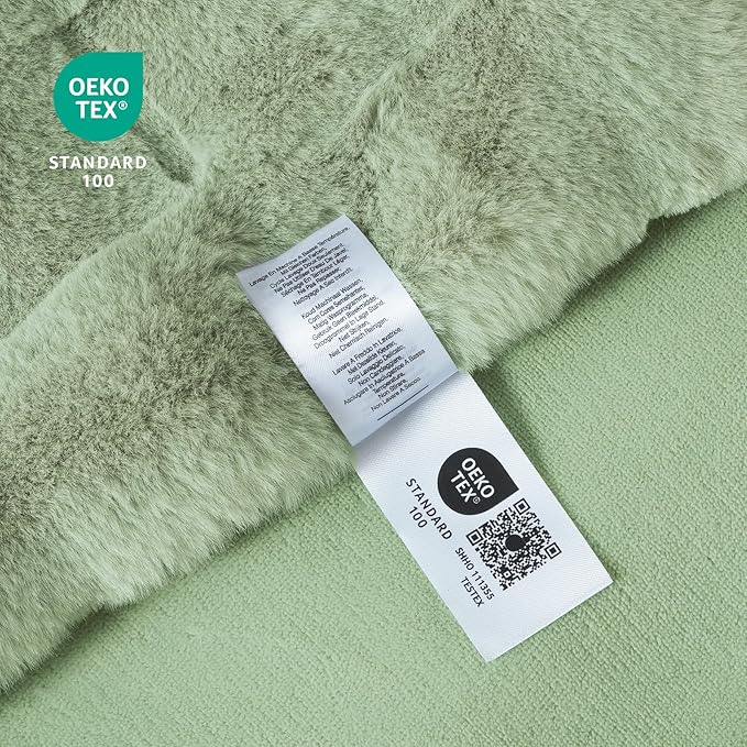 Cozy Bliss Fluffy Faux Fur Throw Blanket for Couch,Warm Cozy Soft Green Throw Blankets for Sofa Bed Living Room,60x80 Inches