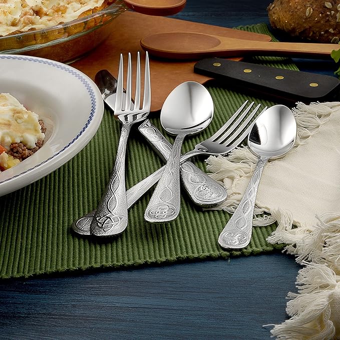Liberty Tabletop Celtic 20pc Flatware Set Service for 4 Silverware MADE IN USA