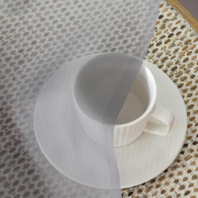 Aiyufeng 2 Piece Grey Short Sheer Curtains 45 Inch Length, Light Filtering Kitchen Curtain for Bedrrom/Living Room/Kitchen Window, Voile Top Dual Rod Pocket, 2 x 40 W x 45" L