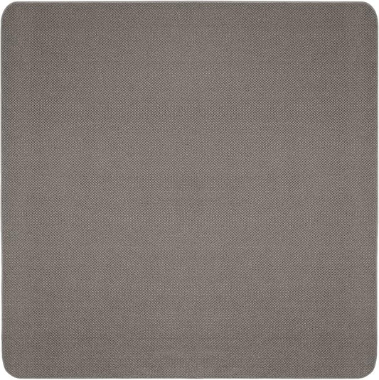 House, Home and More Skid-Resistant Carpet Indoor Area Rug Floor Mat - Gray - 6 Ft X 6 Ft - Non Slip Rubber Backing, Stain Resistant, Dog Friendly, Living Room Bedroom Kitchen Entryway