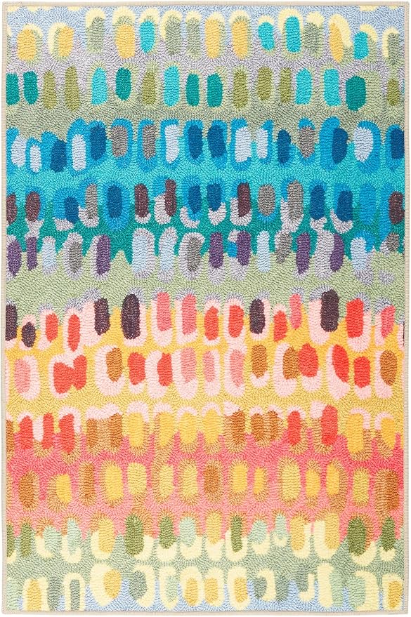 Dash & Albert Paint Chip Multi Machine Washable Rug, 8.5 X 11.5 Feet, Multicolored Geometric Pattern