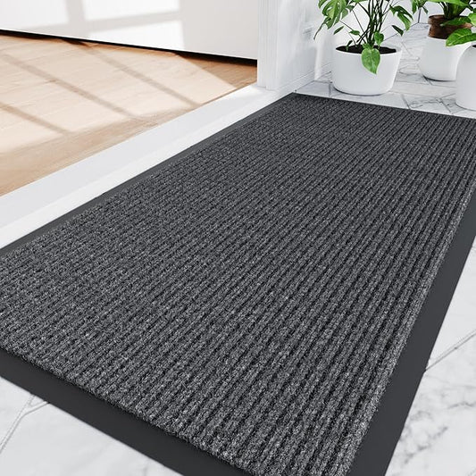 Amyracel Front Door Mat Indoor Outdoor Entrance, 24" x 72" All-Season Waterproof Doormat for Enterway, Heavy Duty Commercial Floor Mat, Fade Resistant, Rubber Back, Low Profile, Easy Clean